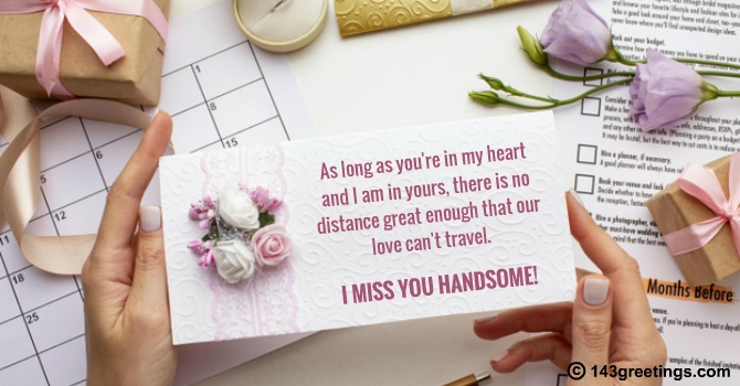 I miss you messages for him long distance